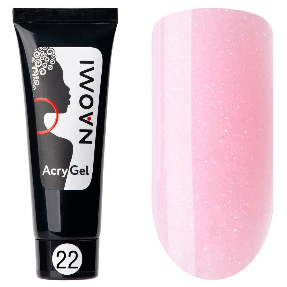 Naomi AcryGel, 15гр (в тубе) 22 Нежно-розовый (мерцание)