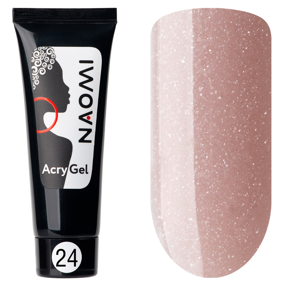 Naomi AcryGel, 15гр (в тубе) 24 Пыльный беж (мерцание)